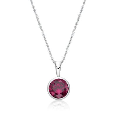 Picture of JULY            , 5mm BEZEL PENDANT with CHAIN